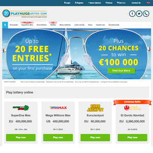 PlayHugeLottos Homepage