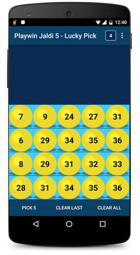 Playwin Jaldi 5 - Lucky Pick Android Screenshot
