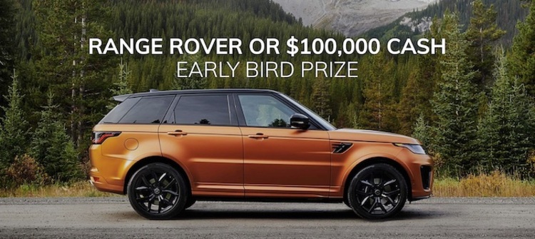 QE2 Lottery Early Bird Prize Range Rover Sport
