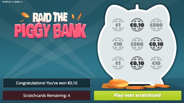 Raid the Piggy Bank Scratch Card