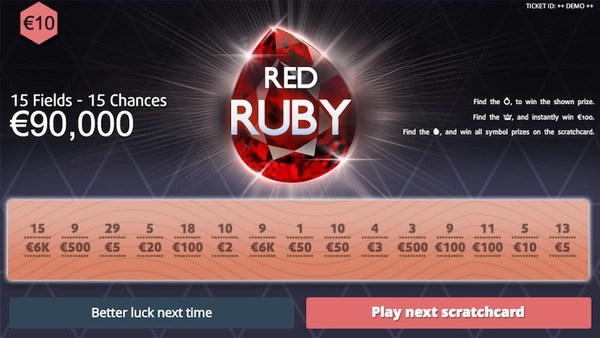Red Ruby Scratch Card