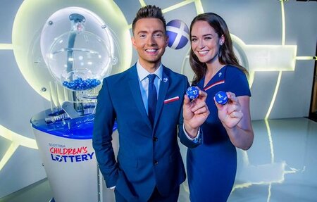 Scottish Children’s Lottery Draw Hosts Jennifer Reoch and Seán Batty