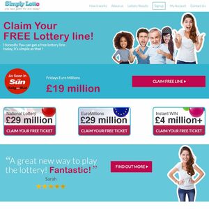 SimplyLotto Homepage