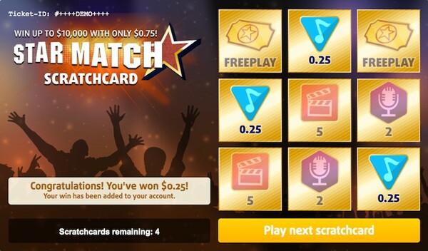 Star Match Scratch Card
