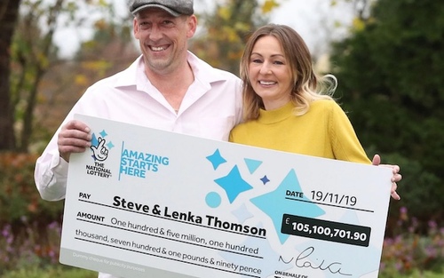 Steve and Lenka Thomson EuroMillions Winners