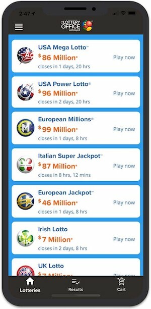 The Lottery Office App Screenshot