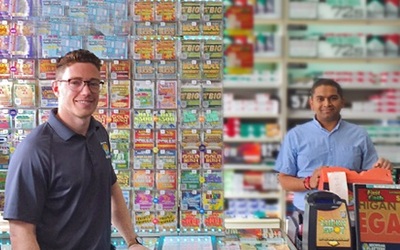 Two Lotto Retailers at Store