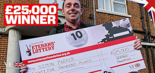 UK Veterans Lottery £25000 Winner Simon Parker